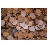 Lot of 500 Wheat Penny Cents Unsearched Coins