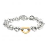 Tiffany & Co. Sterling 18k Gold Heatrt Bracelet