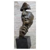 Signed Salvador Dali Abstract Man Bronze Sculpture