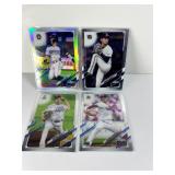 4PC TOPPS CHROME BASEBALL CARDS