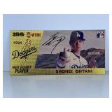 Shohei Ohtani gold foil '100 SHOWTIME' and 'MVP'