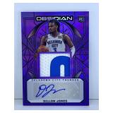 34/75 DILLON JONES OBSIDIAN ROOKIE AUTOGRAPH PATCH