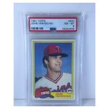 1981 Topps #603 John Verhoeven PSA 8