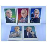 5PC VINTAGE HOCKEY POST CARDS