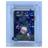Game Used Ball Relic Topps #402 Yandy Dï¿½az