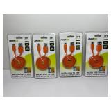 4PC Powerxcel 3ft micro usb cables