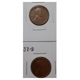 WHEAT CENTS- 1937-P 1937-D