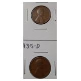 WHEAT CENTS- 1935-P 1935-D