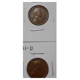 WHEAT CENTS- 1951-P 1951-D