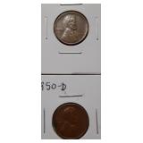 WHEAT CENTS- 1950-P 1950-D