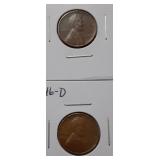 WHEAT CENTS- 1946-P 1946-D