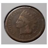 INDIAN HEAD CENT-1893-P