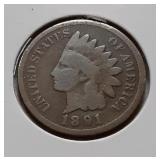 INDIAN HEAD CENT-1891-P