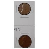 WHEAT CENTS- 1948-D 1948-S