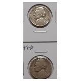 JEFFERSON NICKELS-1947-P 1947-D