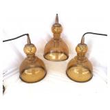 PENDANT LIGHTS X3 SEEDED GLASS