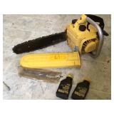 CHAINSAW w/ SHARPENER, and OIL