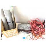 TARP, EXTENSION CORDS, SCREEN