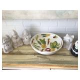 POTTERY BARN VEGGIE BOWL, NOSTALGIC GLASSWARE