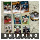 1980-1995 NFL Football Cards & Steelers Button Pin