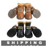 Waterproof Dog Ugg Boots Black & Tan