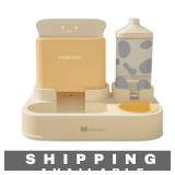 Lot of 2 MewMew Pet Feeder Food & Water Station