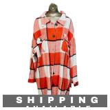 Women's Plaid Flannel Button Down Shirts M
