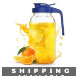 Lot of 2 Glass Mason Jar Pitcher