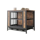 Metal Dog Crate End Table for Small -Medium Dogs