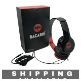 Bacardi Black/Red Stereo Headphones w/ Mic