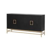 Black Retro Style Sideboard Adjustable Shelves