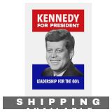 JFK Kennedy for President 1960 Campaign Poster