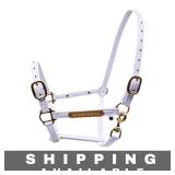 White PU Leather Adjustable Sport Horse Halter