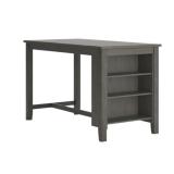 Counter Height Dining Table Gray Finish