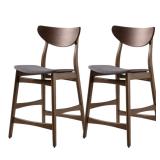 Lot of 2 Mid Century Modern Style Counter Stools