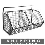 Lot of 2 Storage Basket Hanging Wire Organizer