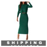 PRETTYGARDEN  2-Piece Rib Knit Sweater Set-Small