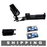 Lot of Flashlight, Universal Charger & Batteries