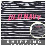 Old Navy Print Black & White stripe T-shirt Medium