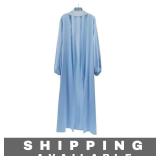 Satin Abaya Dress Zachty Light Blue Modest New