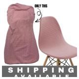 Pink Stretch Armless Chair Seat Cover