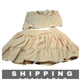 Skirt Set Crop Shirt and Ruffle Skort M New