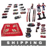 Lot of 45 NASCAR Toy Cars, Figures, Bandana