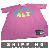 Pink Muhammad Ali Print T-Shirt Pastel M New