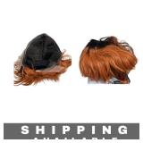 Orange & Black Layered Wig Voluminous Synthetic