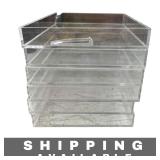 Acrylic Case 6 Layers Clear Desktop Organizer New
