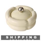 Trinket Box Ceramic Cream Round Jewelry Jar New