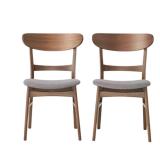 Lot of 2 Stylish Dark Grey Dining Chair NIB