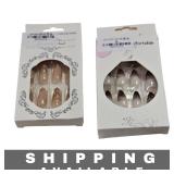 Lot of 2 Almond Press On Nail Kits NIB