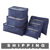 Packing Cubes 6 Piece Travel Luggage Organizer New